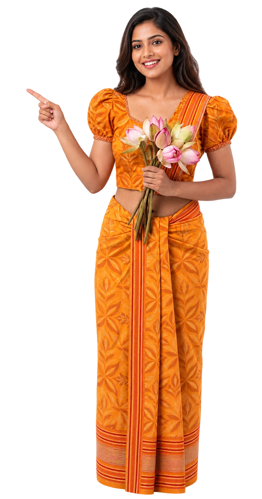 Sri Lanka travel consultant pointing toward the Contact Us button